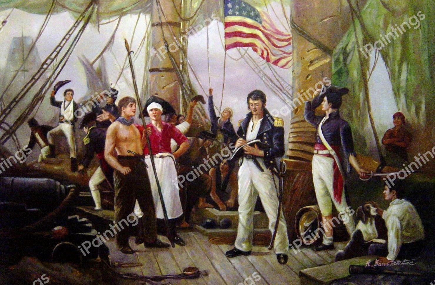 We Have Met The Enemy And They Are Ours. The painting by Jean Leon Gerome Ferris