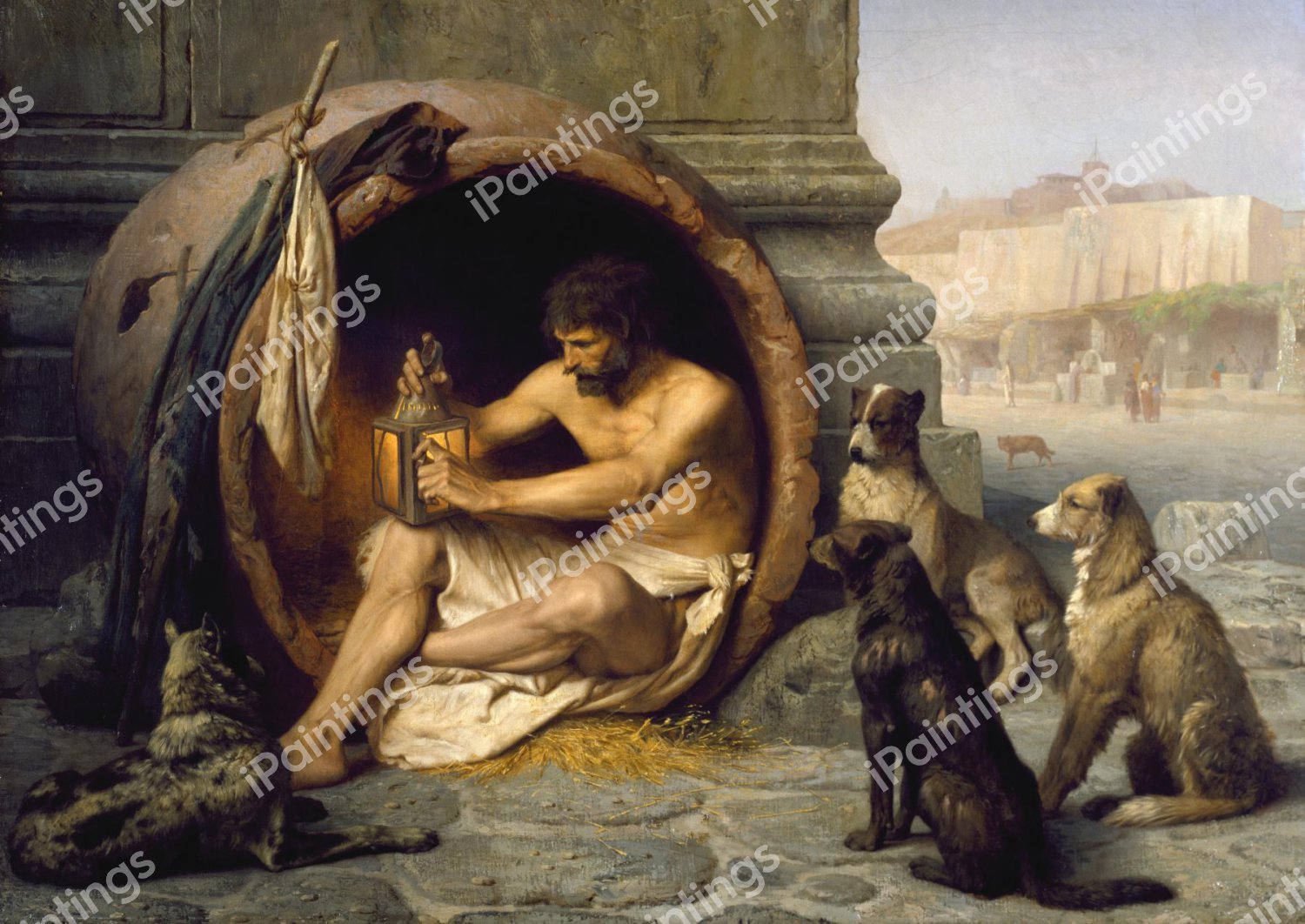 Diogenes. The painting by Jean-Leon Gerome