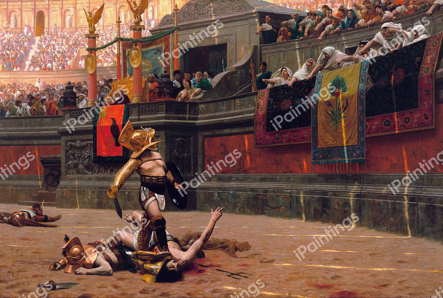 Pollice Verso. The painting by Jean-Leon Gerome