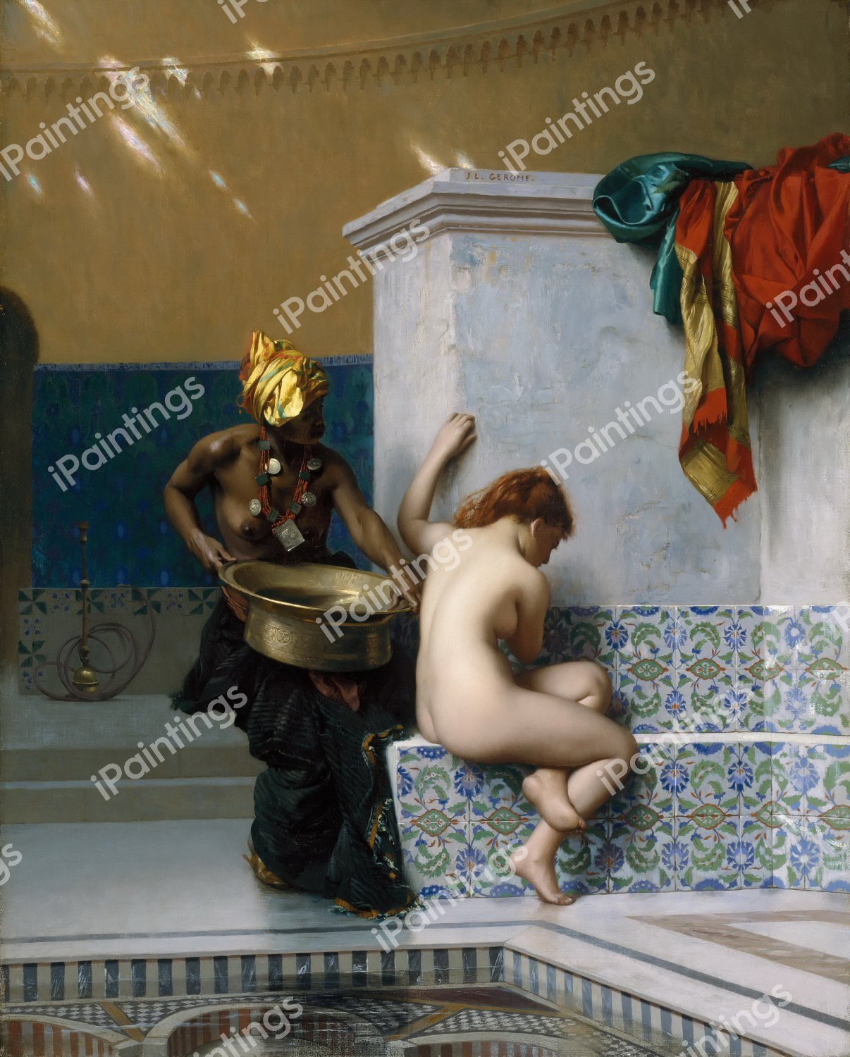 Turkish Bath. The painting by Jean-Leon Gerome