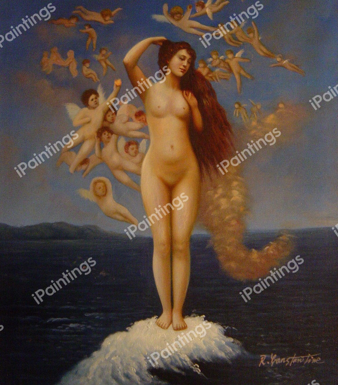 Venus Rising. The painting by Jean-Leon Gerome