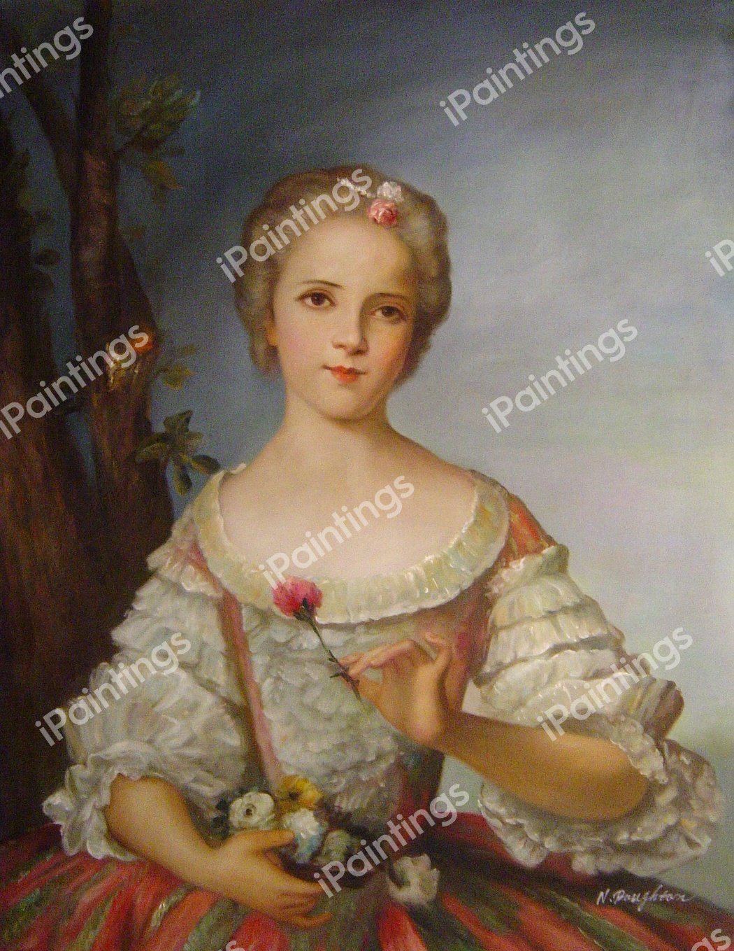 Portrait Of Madame Louise de France At Fontevrault. The painting by Jean-Marc Nattier