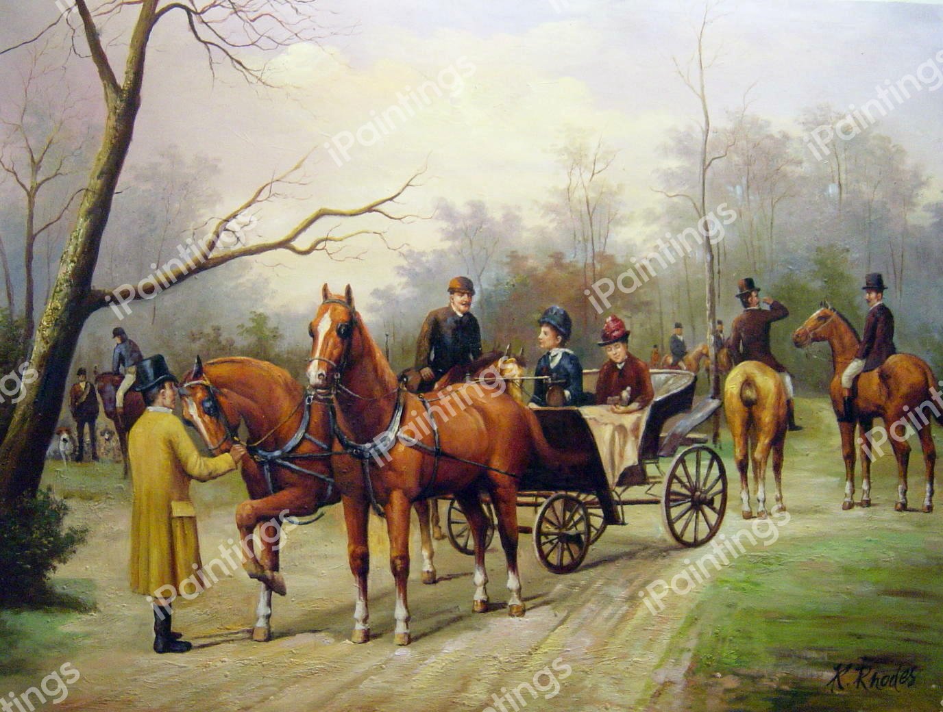 Rendezvous At The Meet. The painting by Jean Richard Goubie
