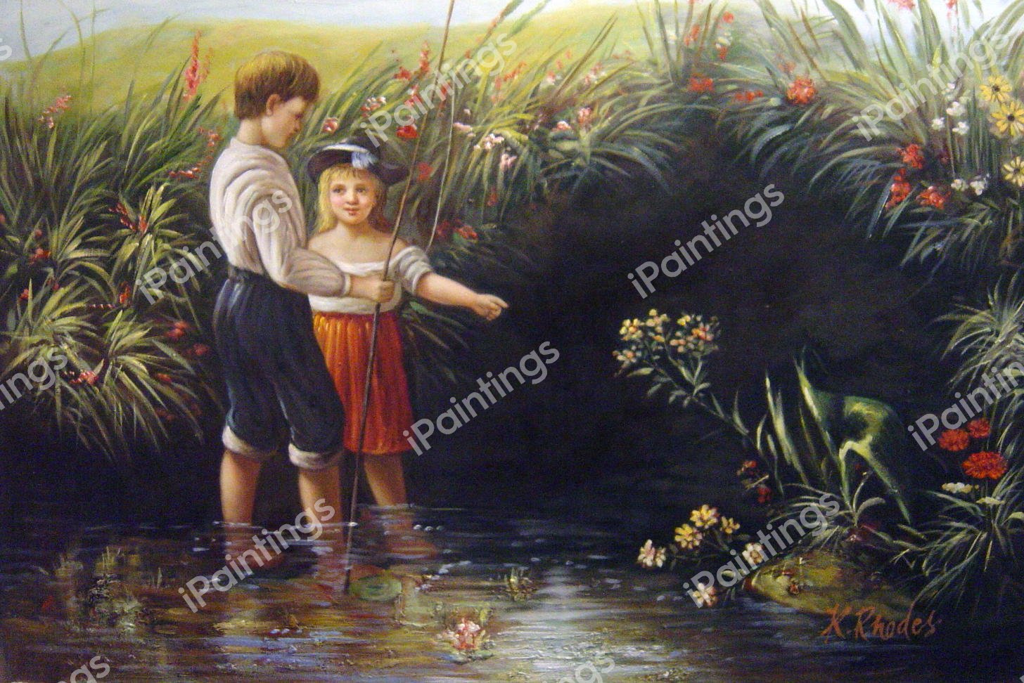 Prairie Flowers. The painting by Jerome Thompson