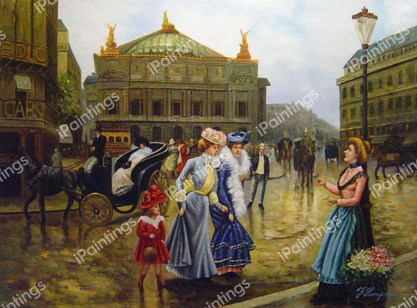 L&#39Opera, Paris. The painting by Joaquin Pallares y Allustante