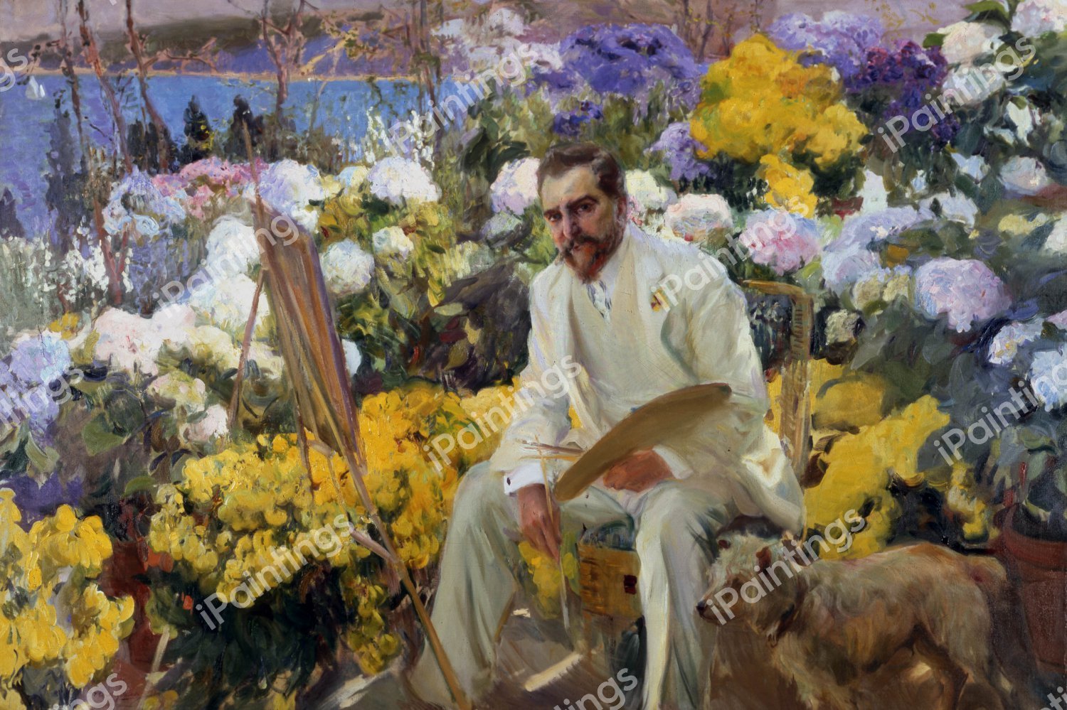 Louis Comfort Tiffany. The painting by Joaquin Sorolla y Bastida