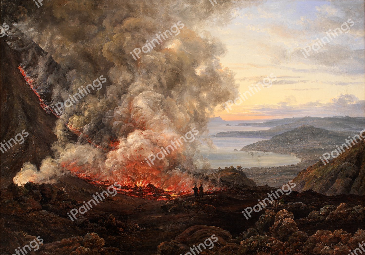 Eruption of the Volcano Vesuvius. The painting by Johan Christian Dahl