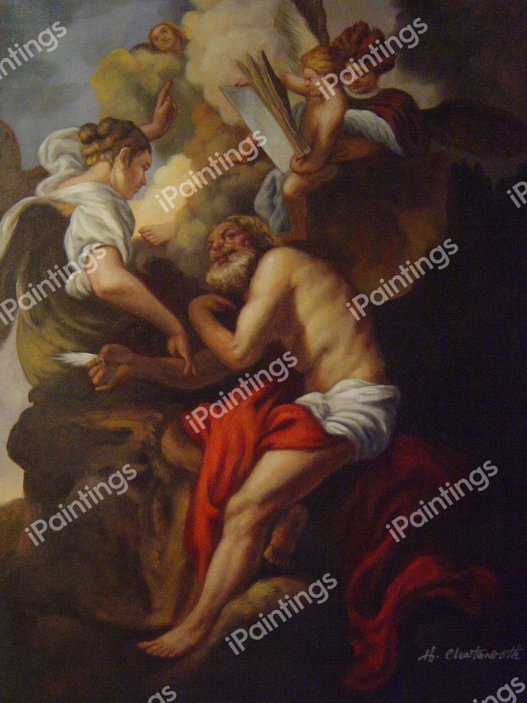 The Vision Of Saint Jerome. The painting by Johann Liss