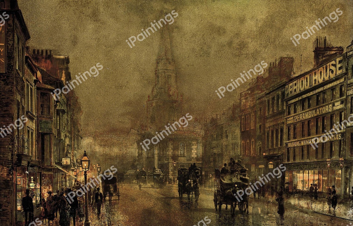 Blackman Street, Borough. The painting by John Atkinson Grimshaw