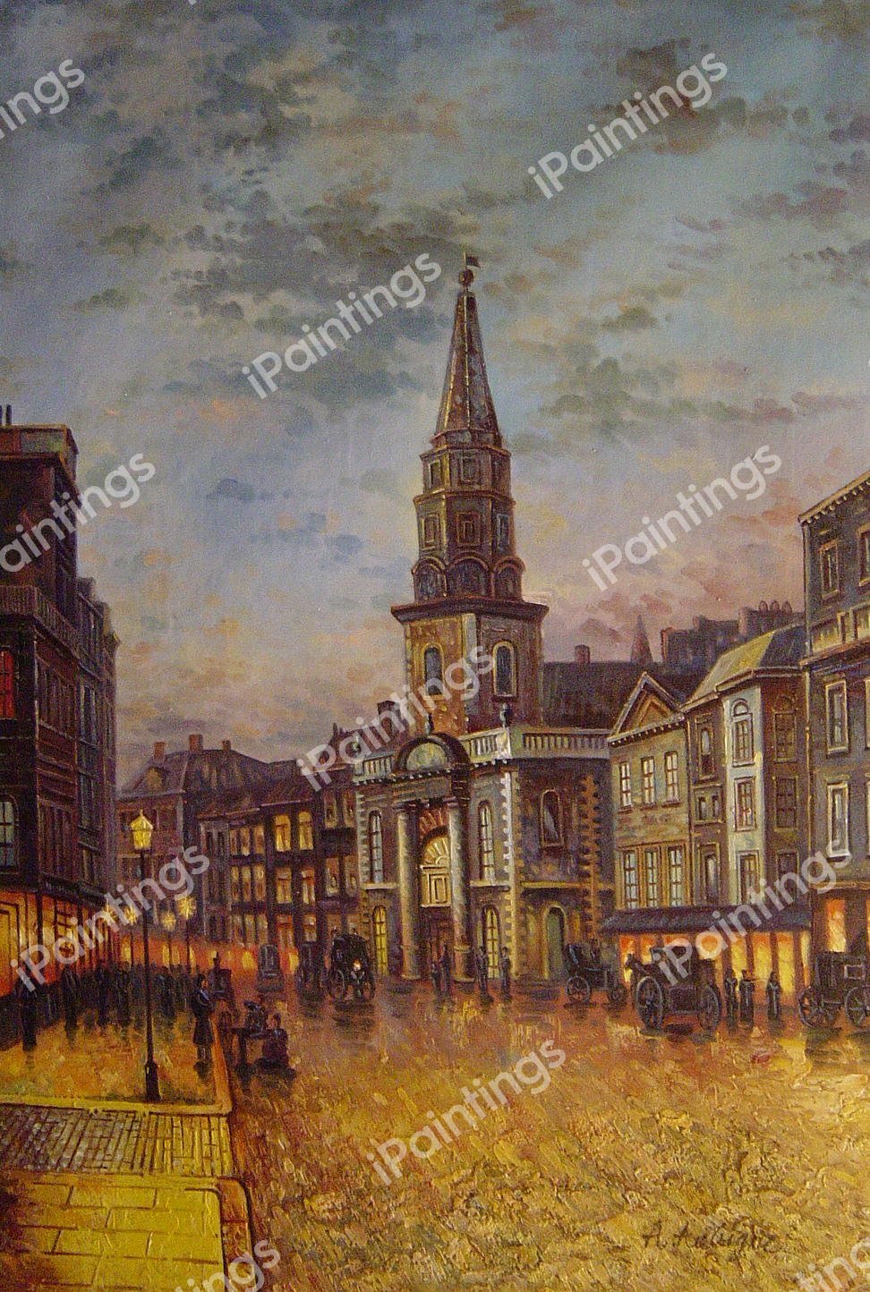 Blackman Street, London. The painting by John Atkinson Grimshaw