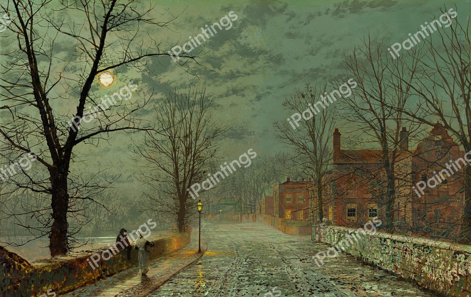 Bonchurch, Isle of Wight. The painting by John Atkinson Grimshaw