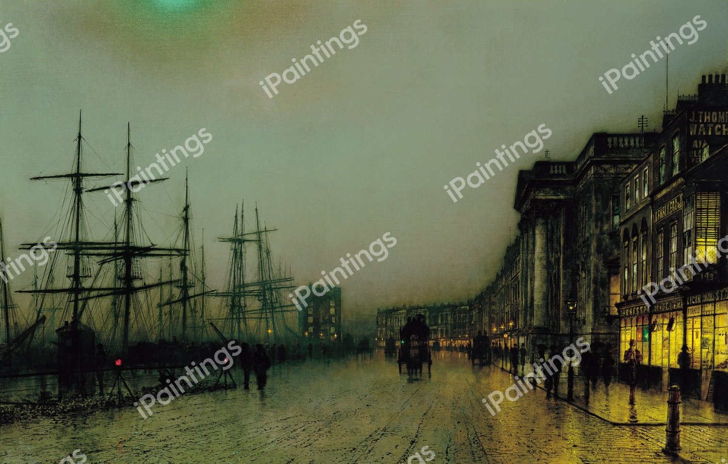 Canny Glasgow. The painting by John Atkinson Grimshaw