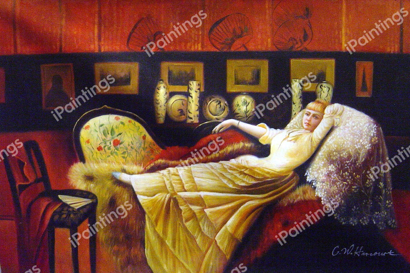 Day Dreams. The painting by John Atkinson Grimshaw