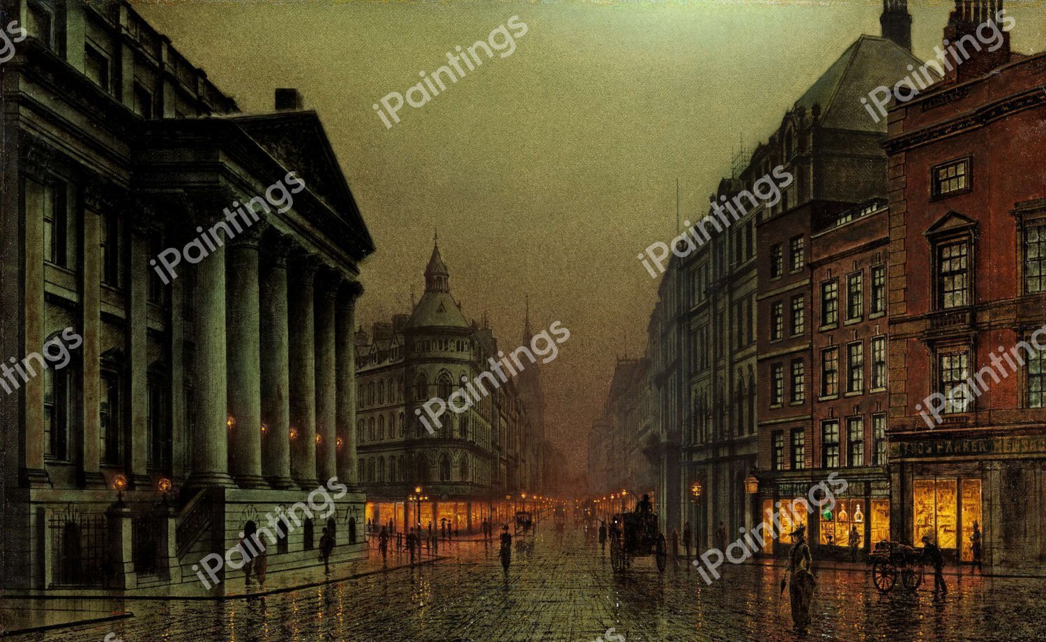 Mansion House, London. The painting by John Atkinson Grimshaw