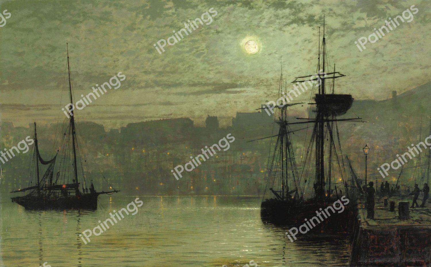 Scarborough. The painting by John Atkinson Grimshaw