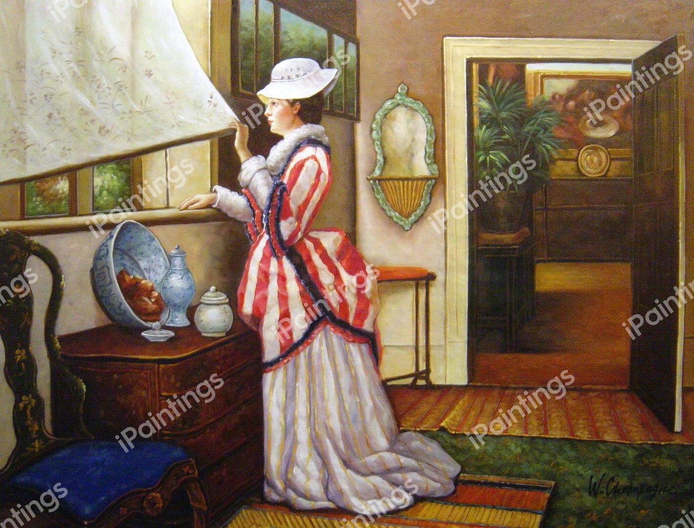 Summer. The painting by John Atkinson Grimshaw