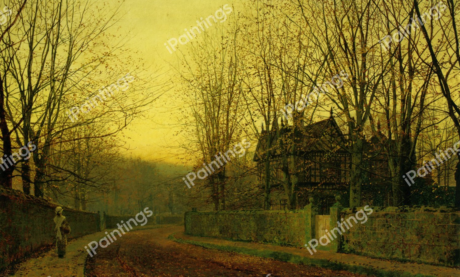 The Last Gleam. The painting by John Atkinson Grimshaw