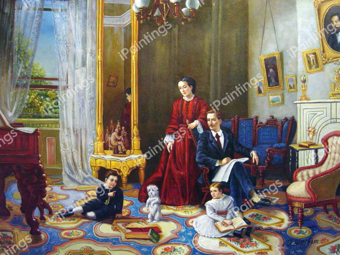 The Lesson. The painting by John Barnard Whittaker