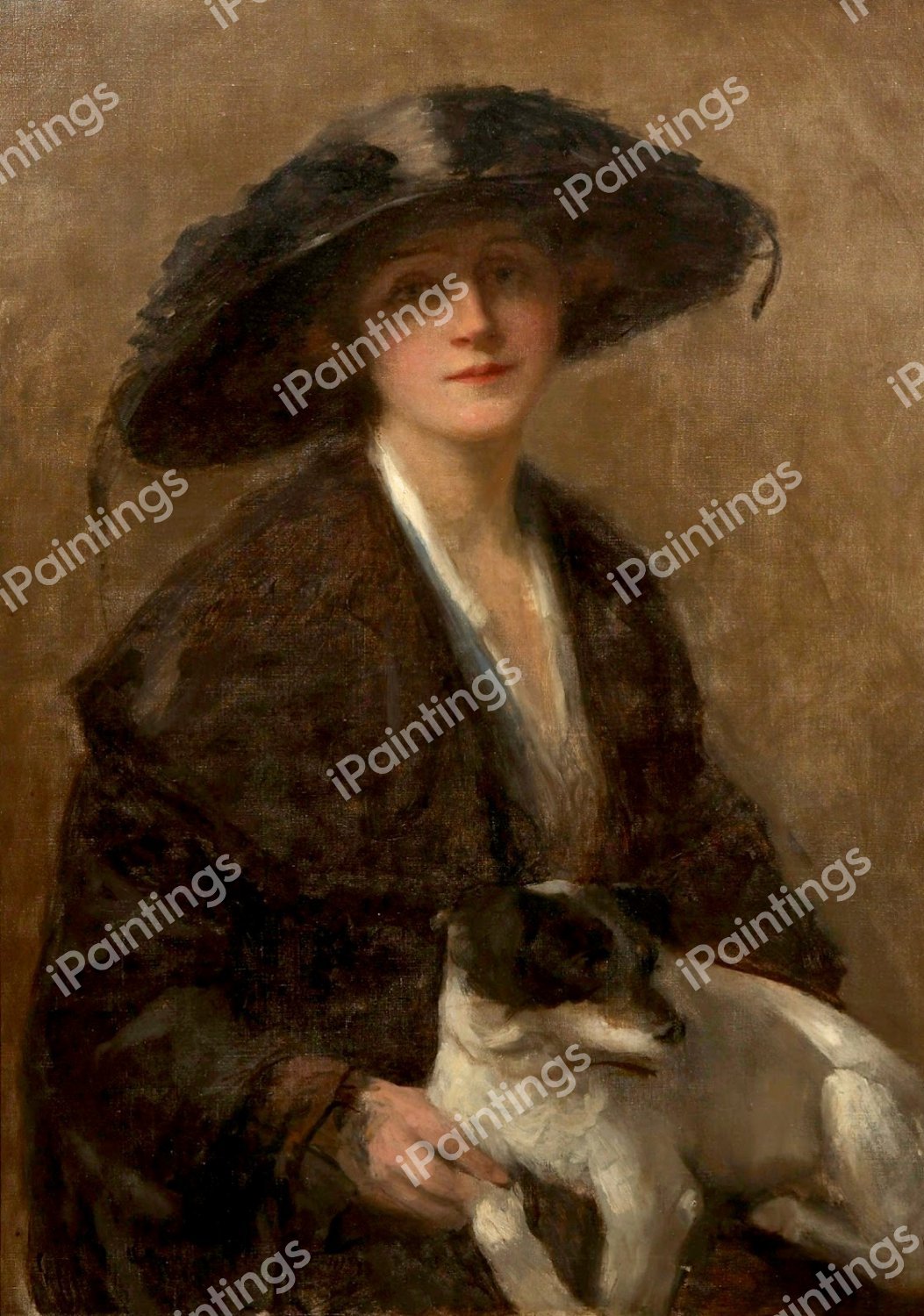 Love Me, Love my Dog. The painting by John Collier