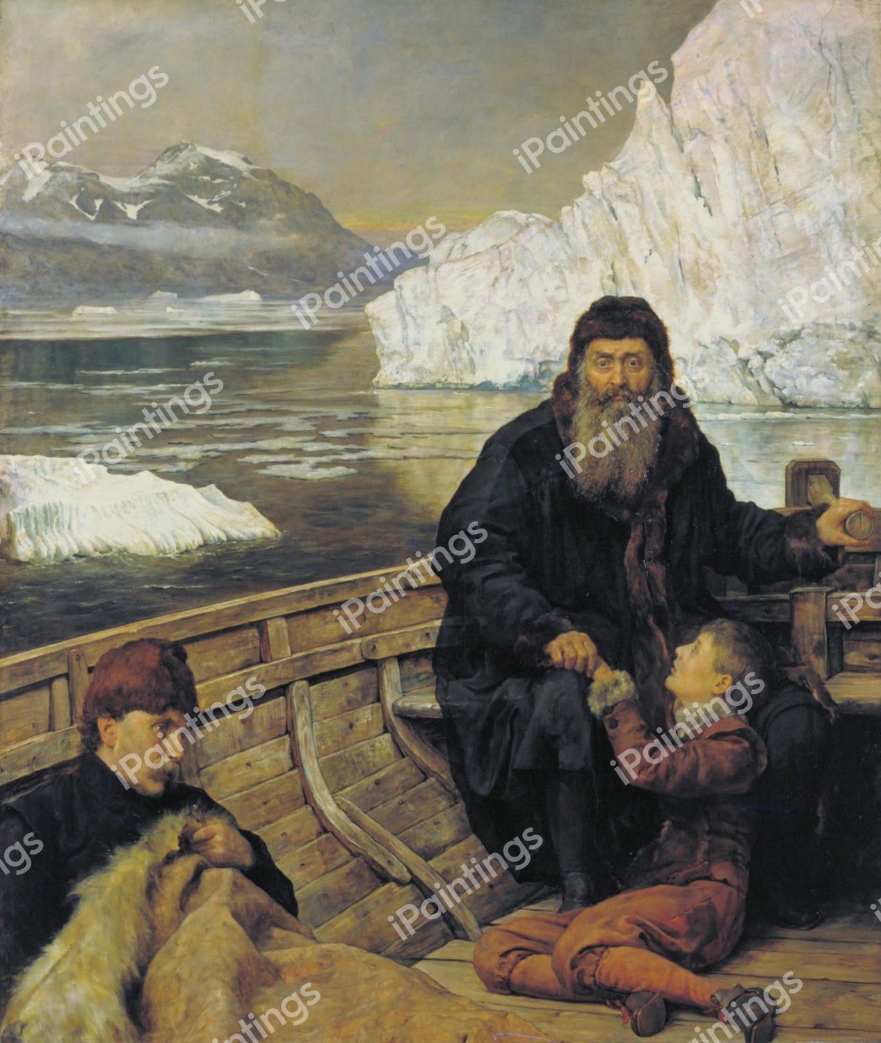 The Last Voyage of Henry Hudson, 1881. The painting by John Collier