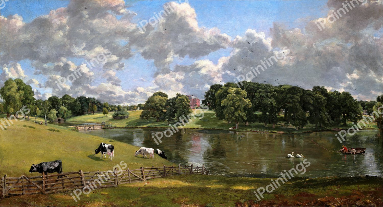At Wivenhoe Park. The painting by John Constable