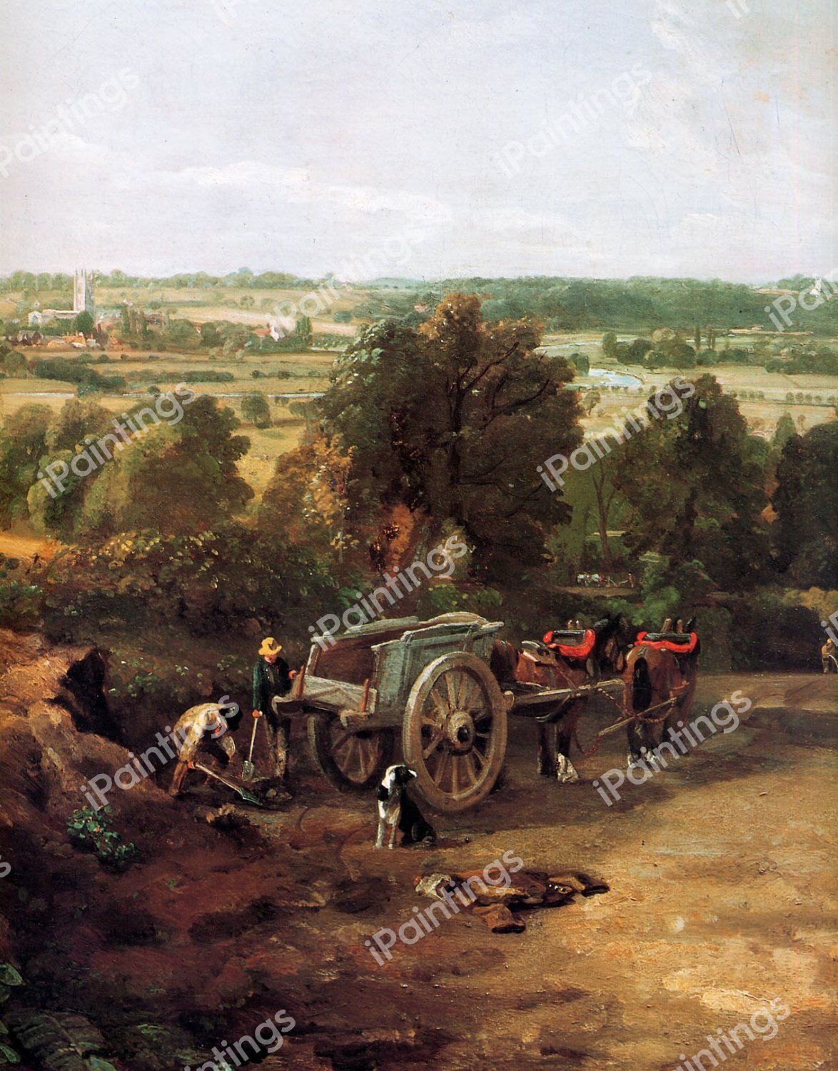 Stour Valley and Dedham Village. The painting by John Constable