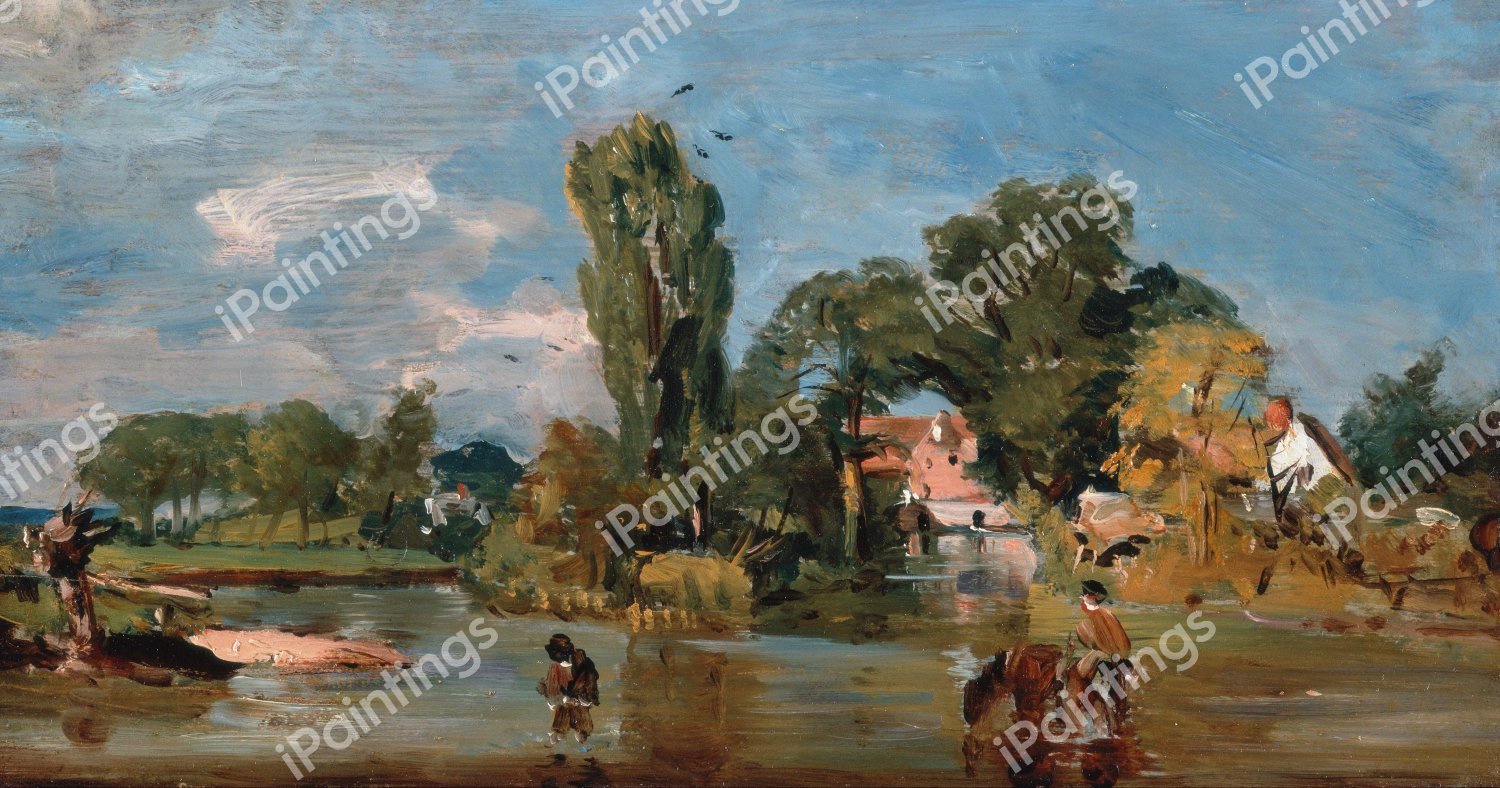 The Flatford Mill. The painting by John Constable