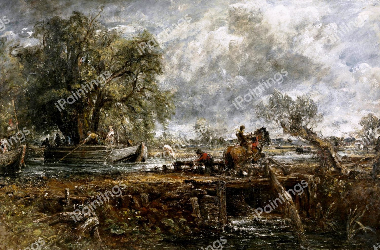 The Leaping Horse (full-scale study). The painting by John Constable