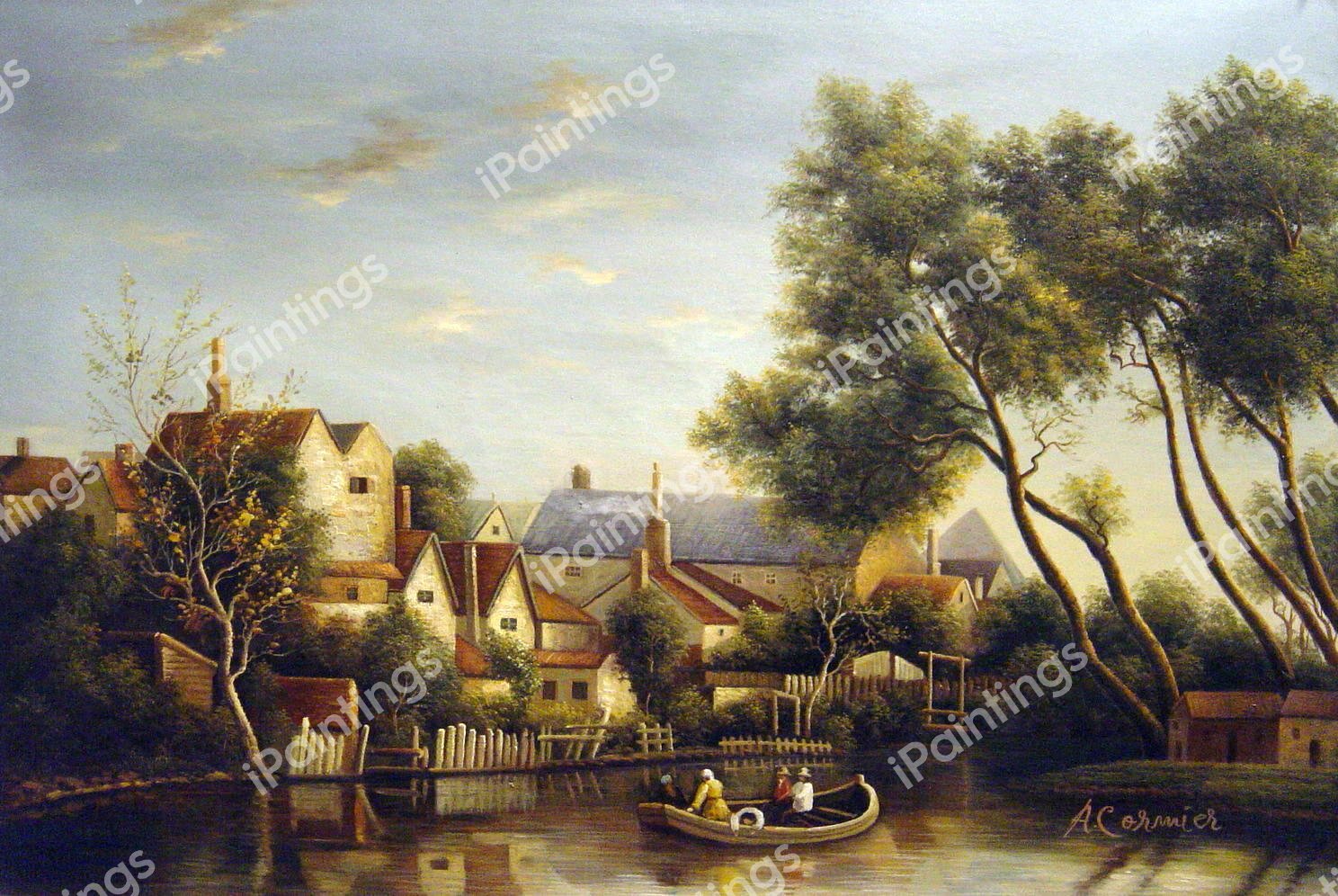 A Norwich River Afternoon. The painting by John Crome