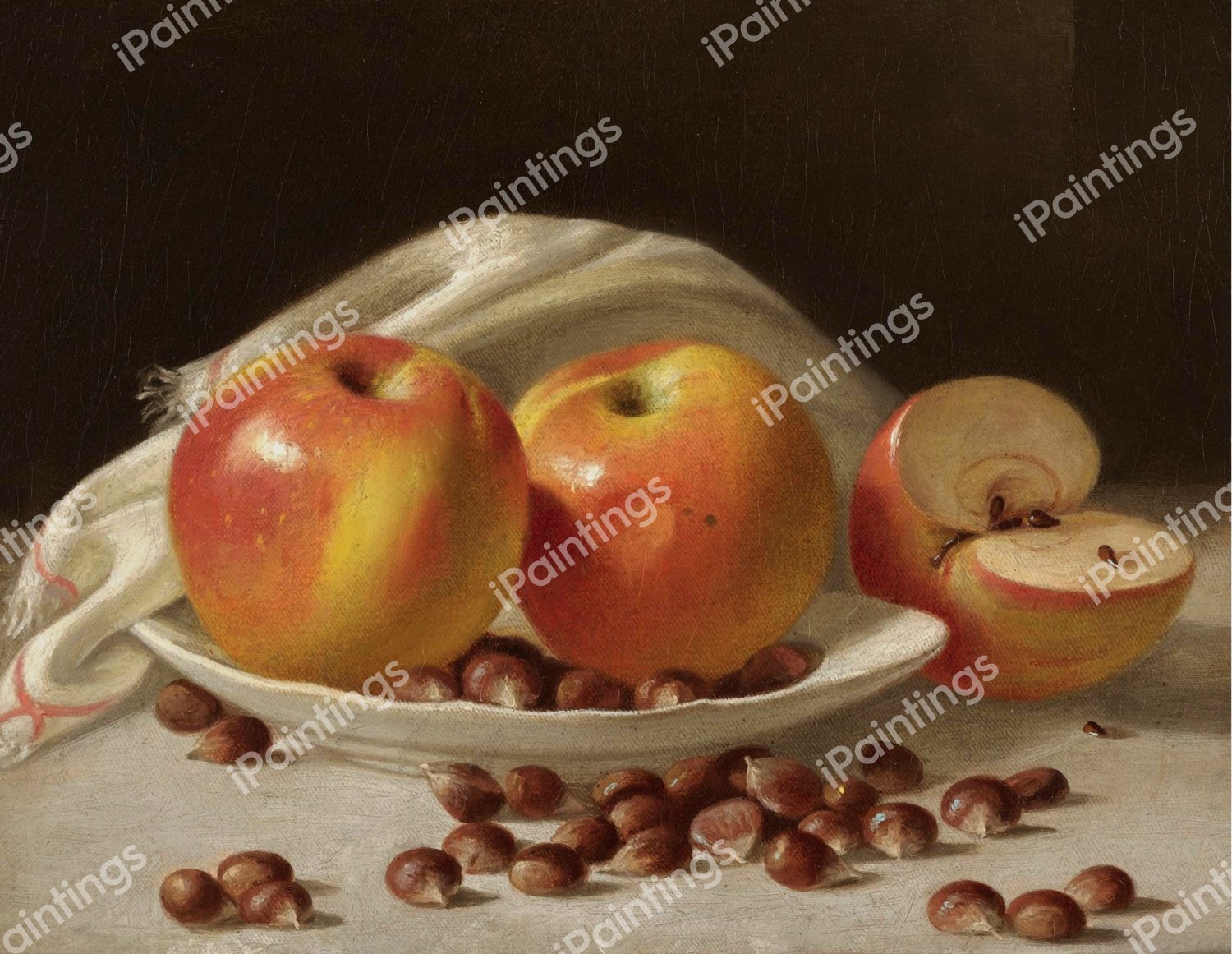 Apples and Chestnuts. The painting by John Francis