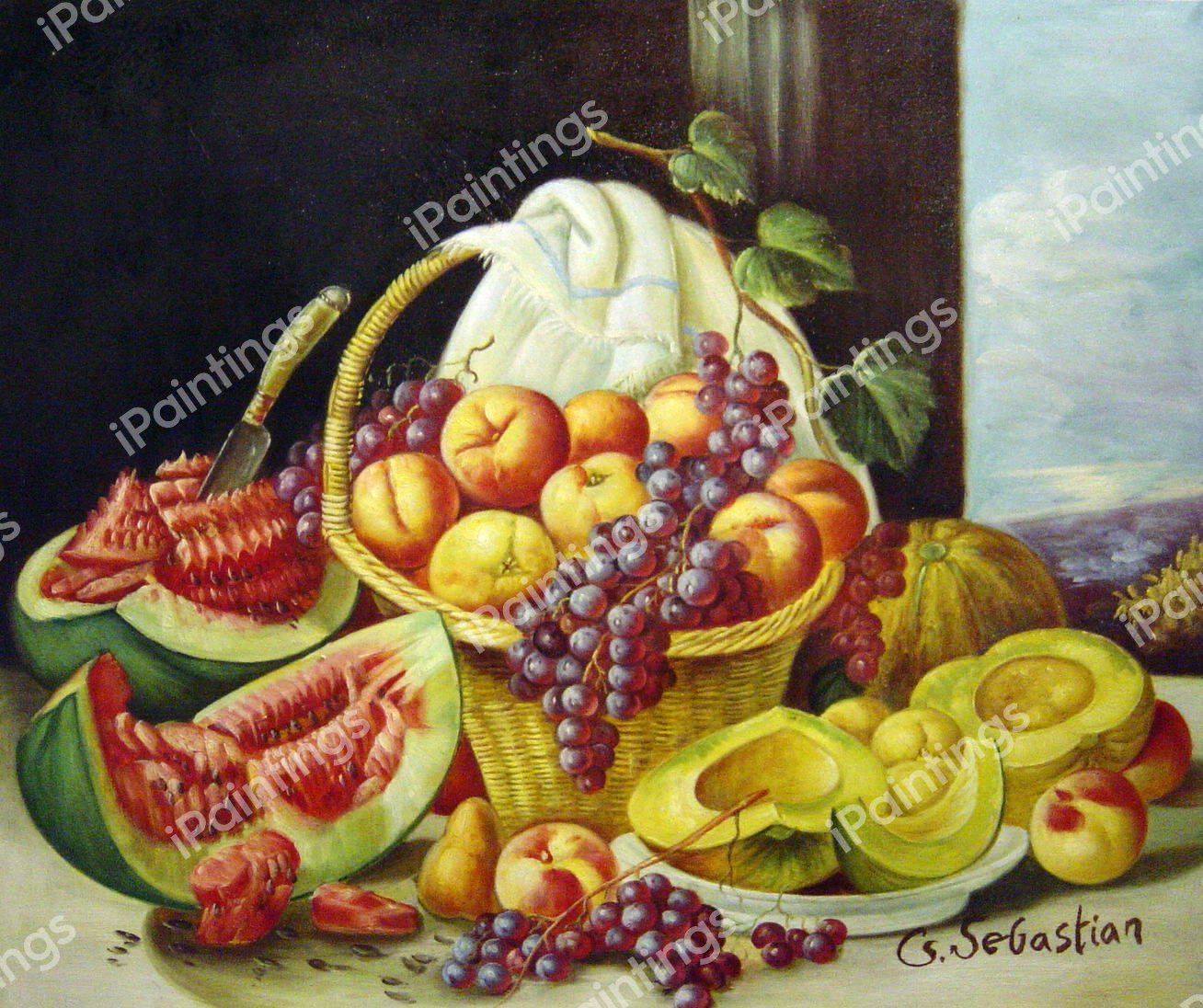 Still Life With Fruit. The painting by John Francis