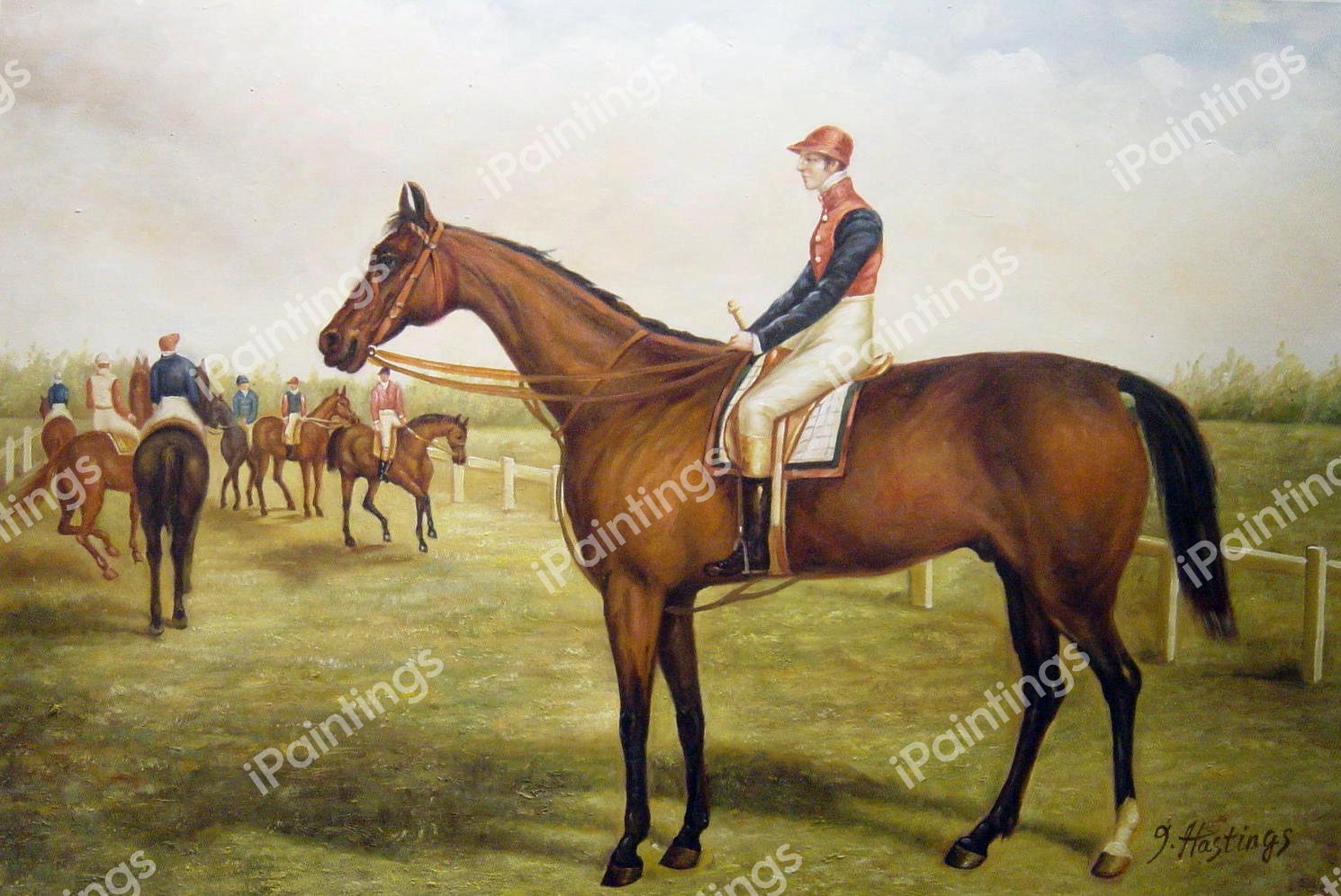 Don John-The Winner Of The 1838 St. Leger, With William Scott Up. The painting by John Frederick Sr. Herring