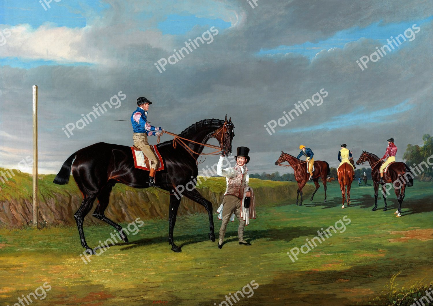 Preparing to Start for the Doncaster Gold Cup. The painting by John Frederick Sr. Herring