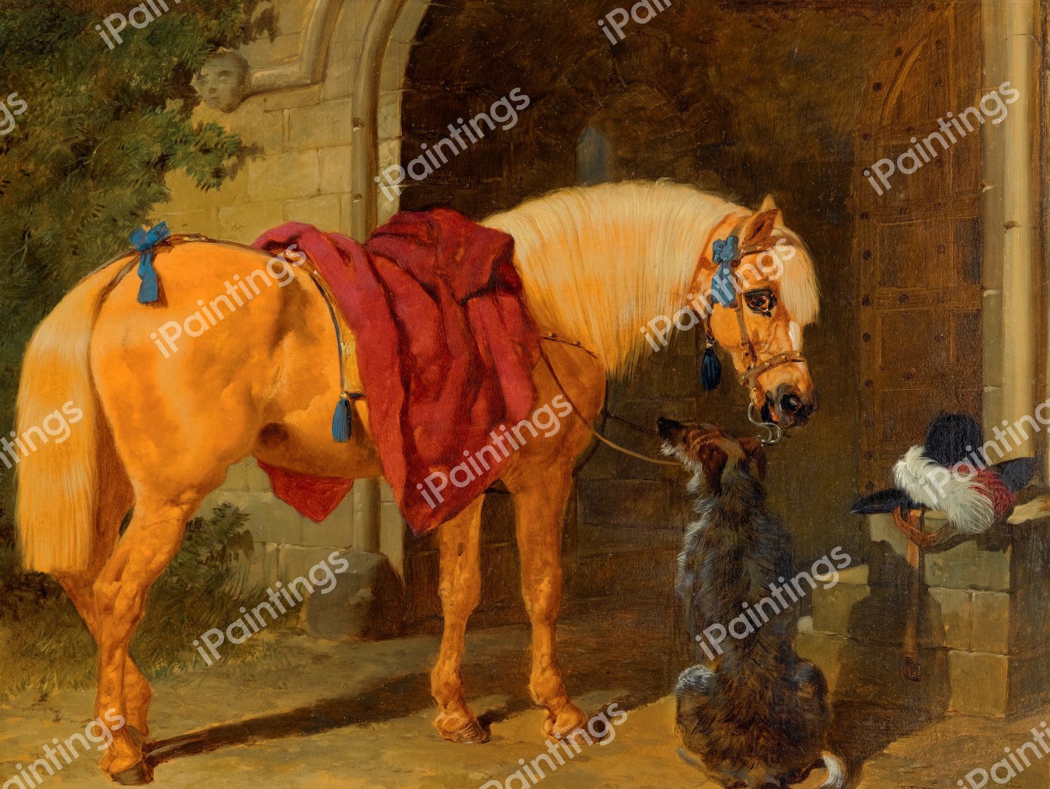 The Cavalier's Charger. The painting by John Frederick Sr. Herring