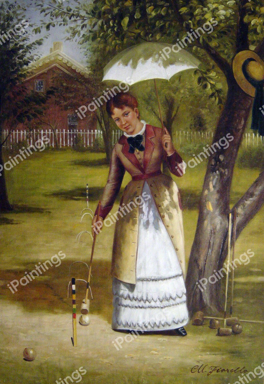 Have A Game. The painting by John George Brown