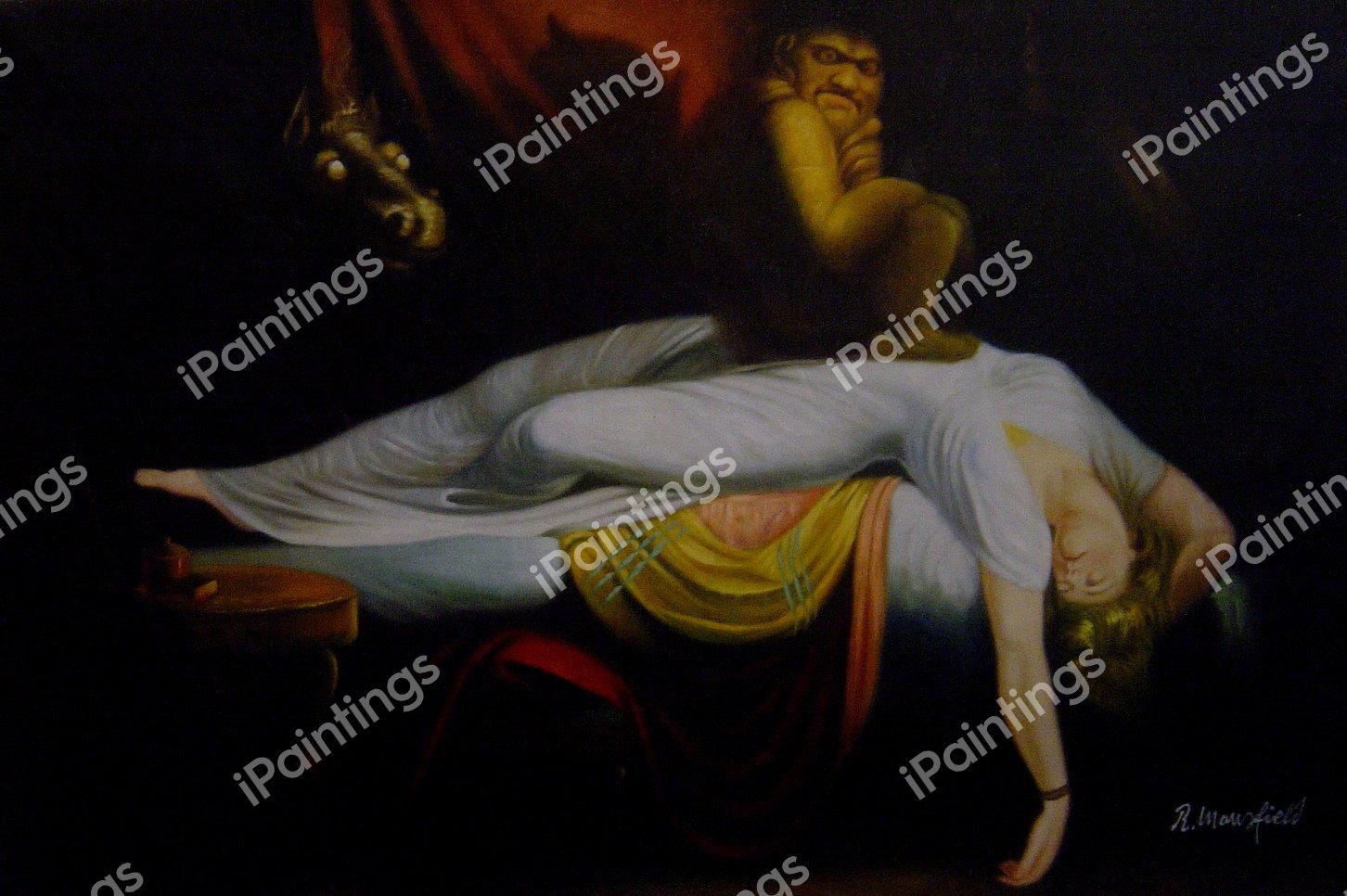 The Nightmare. The painting by John Henry Fuseli