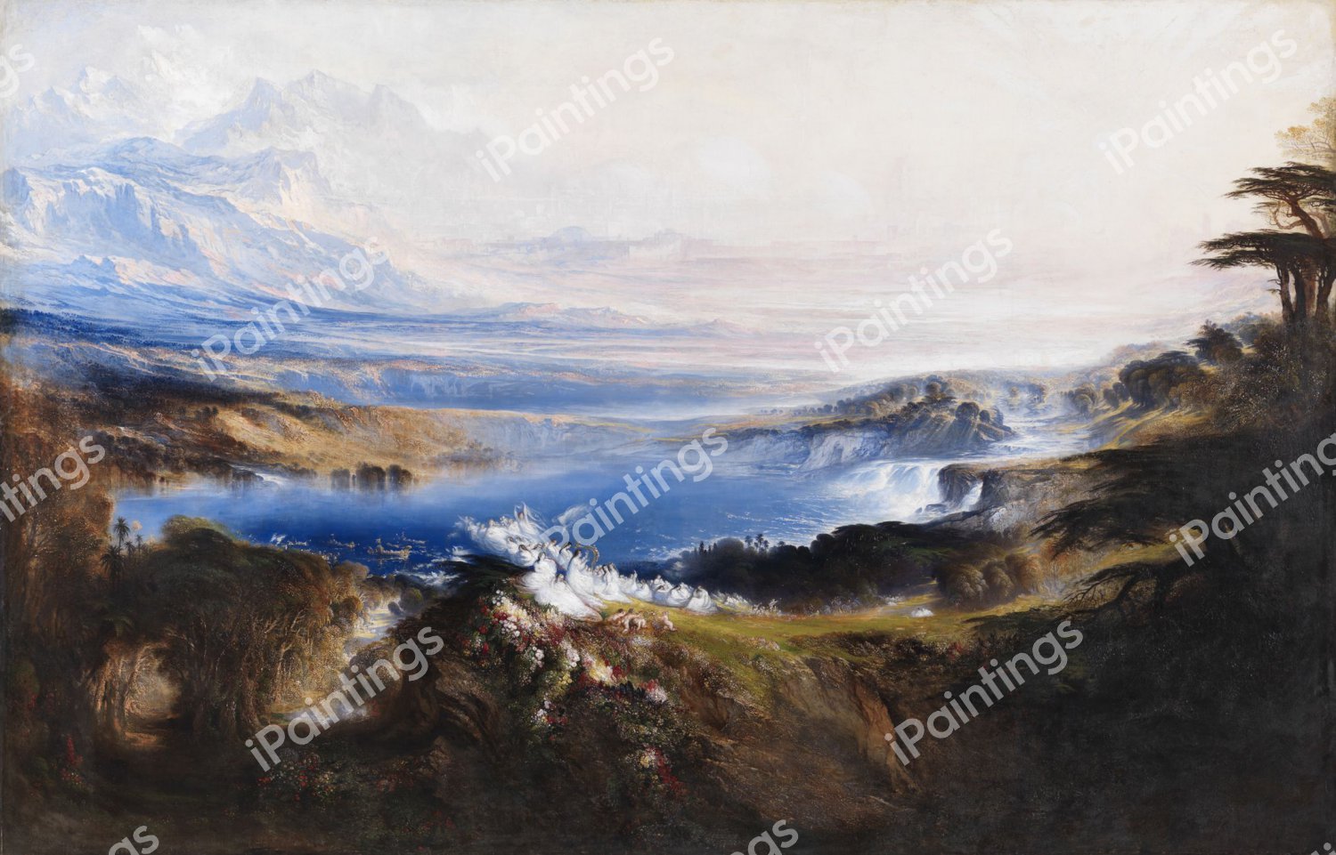 The Plains of Heaven. The painting by John Martin