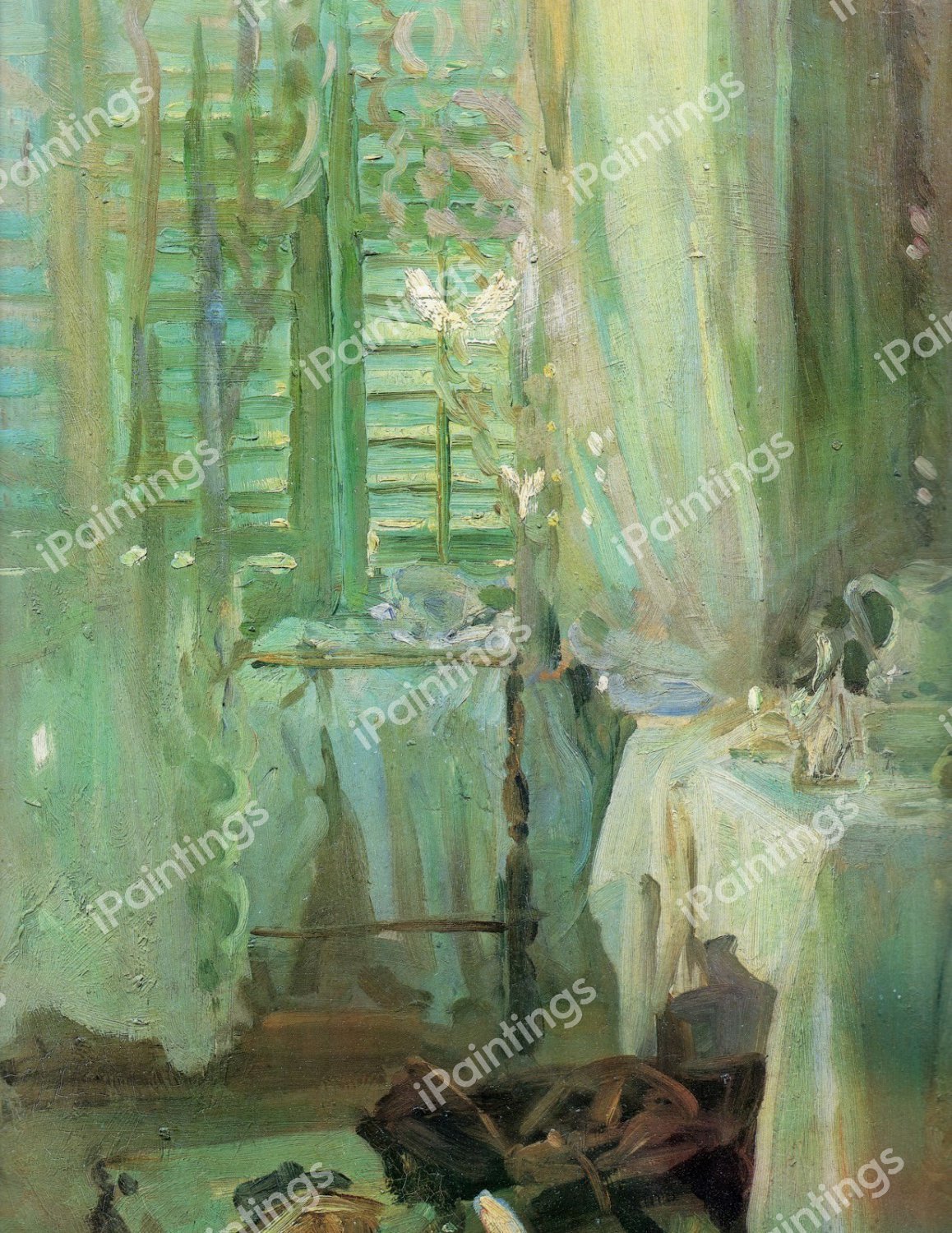 A Hotel Room. The painting by John Singer Sargent