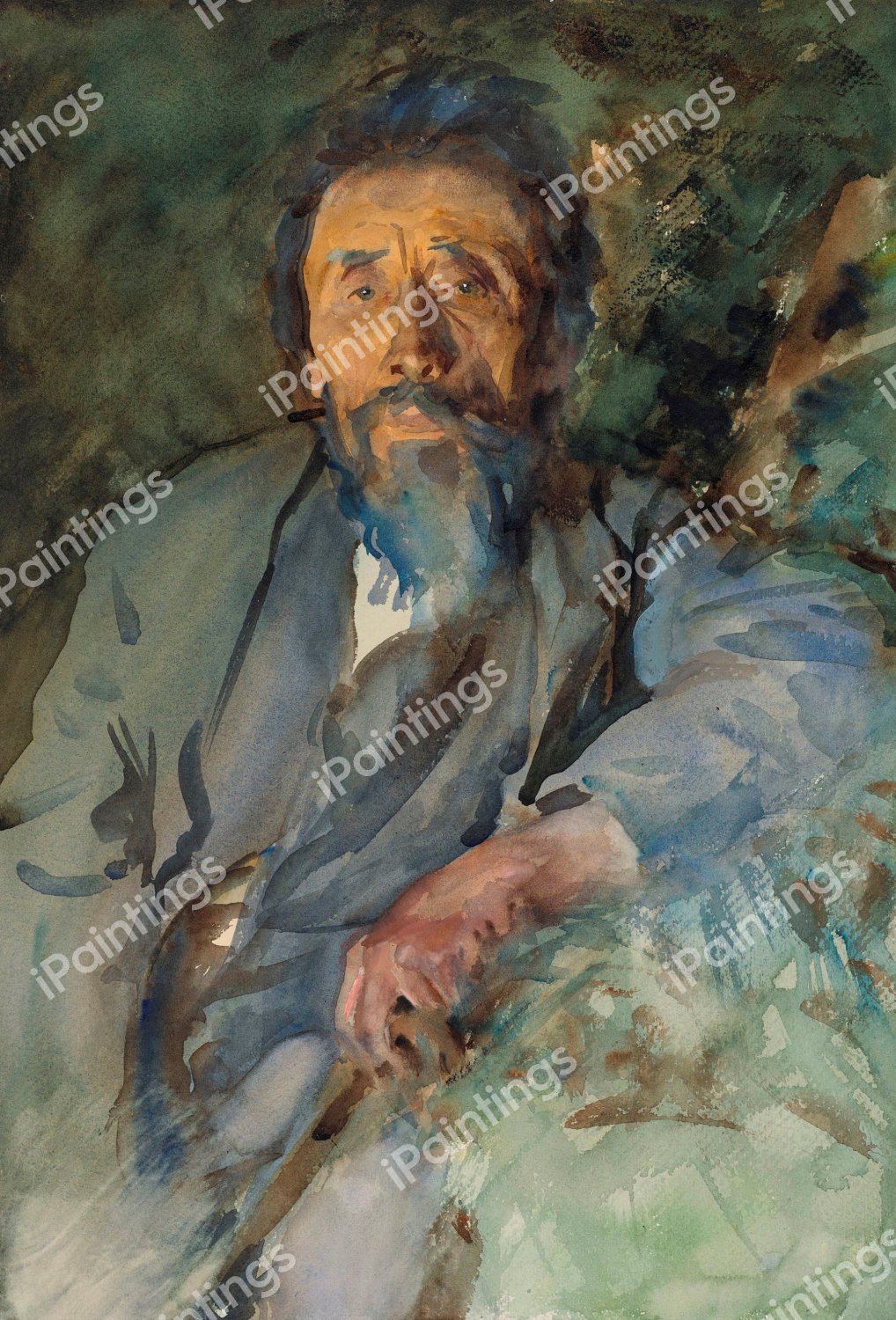 A Tramp. The painting by John Singer Sargent