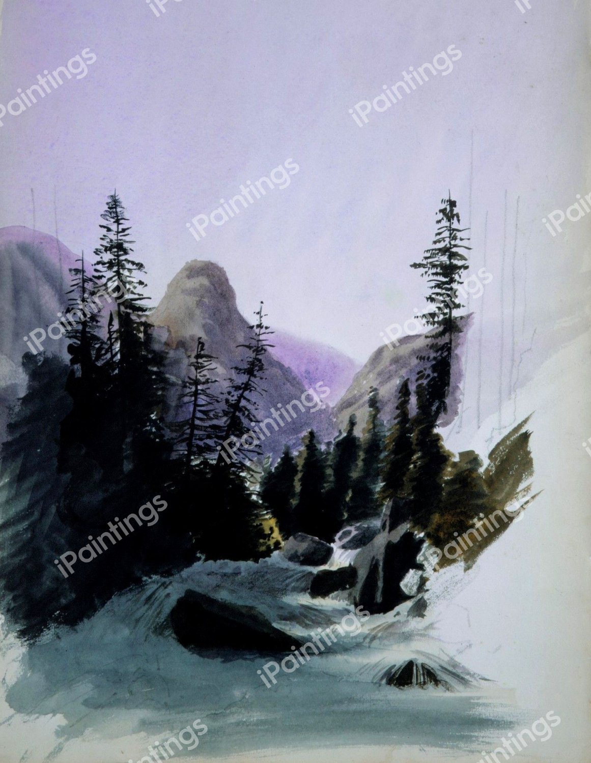 Alpine View, Murren. The painting by John Singer Sargent