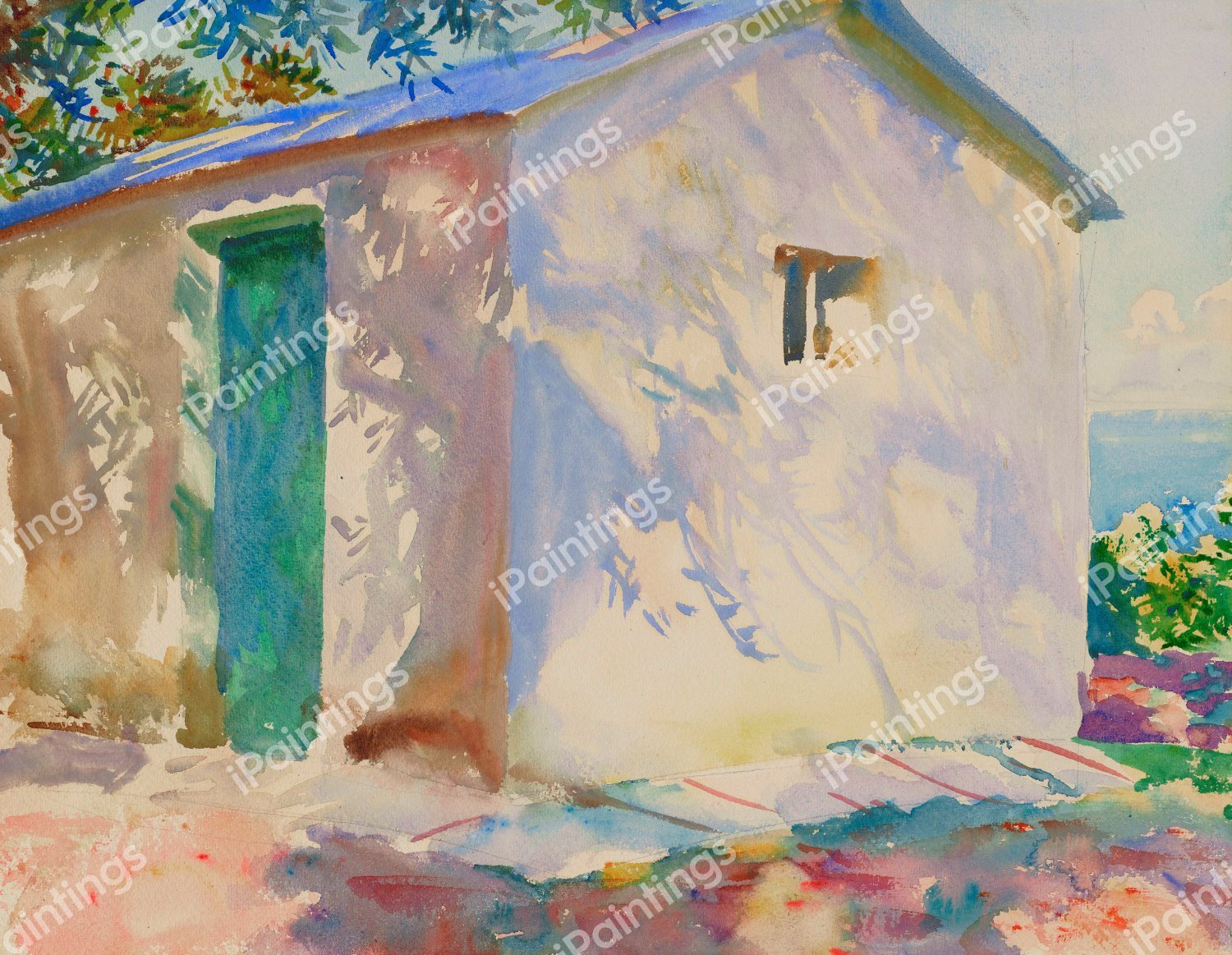 Corfu, Lights and Shadows. The painting by John Singer Sargent