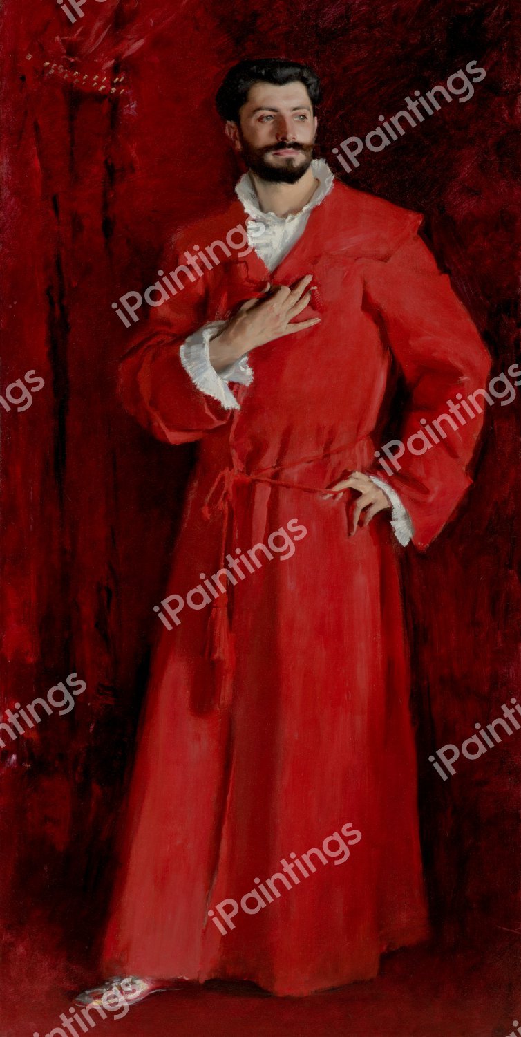 Dr. Pozzi at Home. The painting by John Singer Sargent