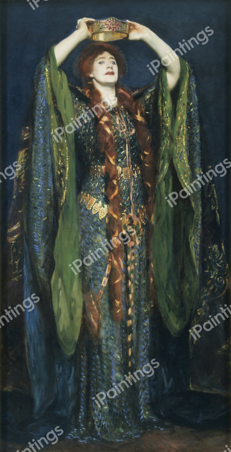 Ellen Terry as Lady Macbeth. The painting by John Singer Sargent
