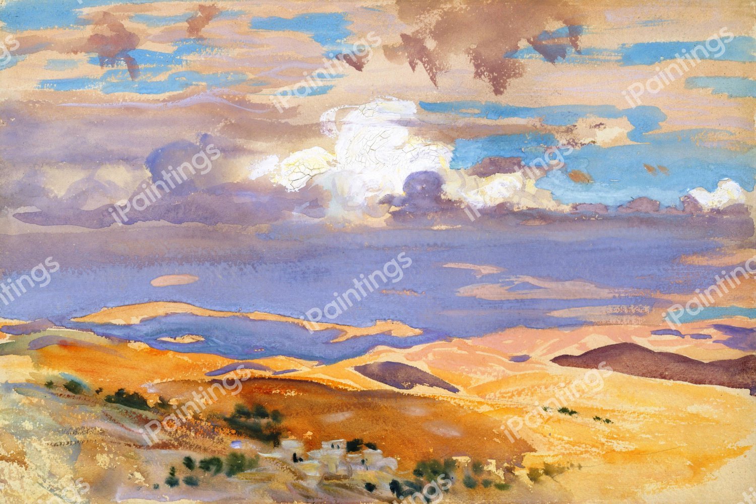 From Jerusalem. The painting by John Singer Sargent