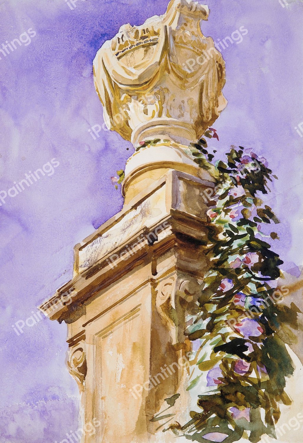 Garden near Lucca. The painting by John Singer Sargent