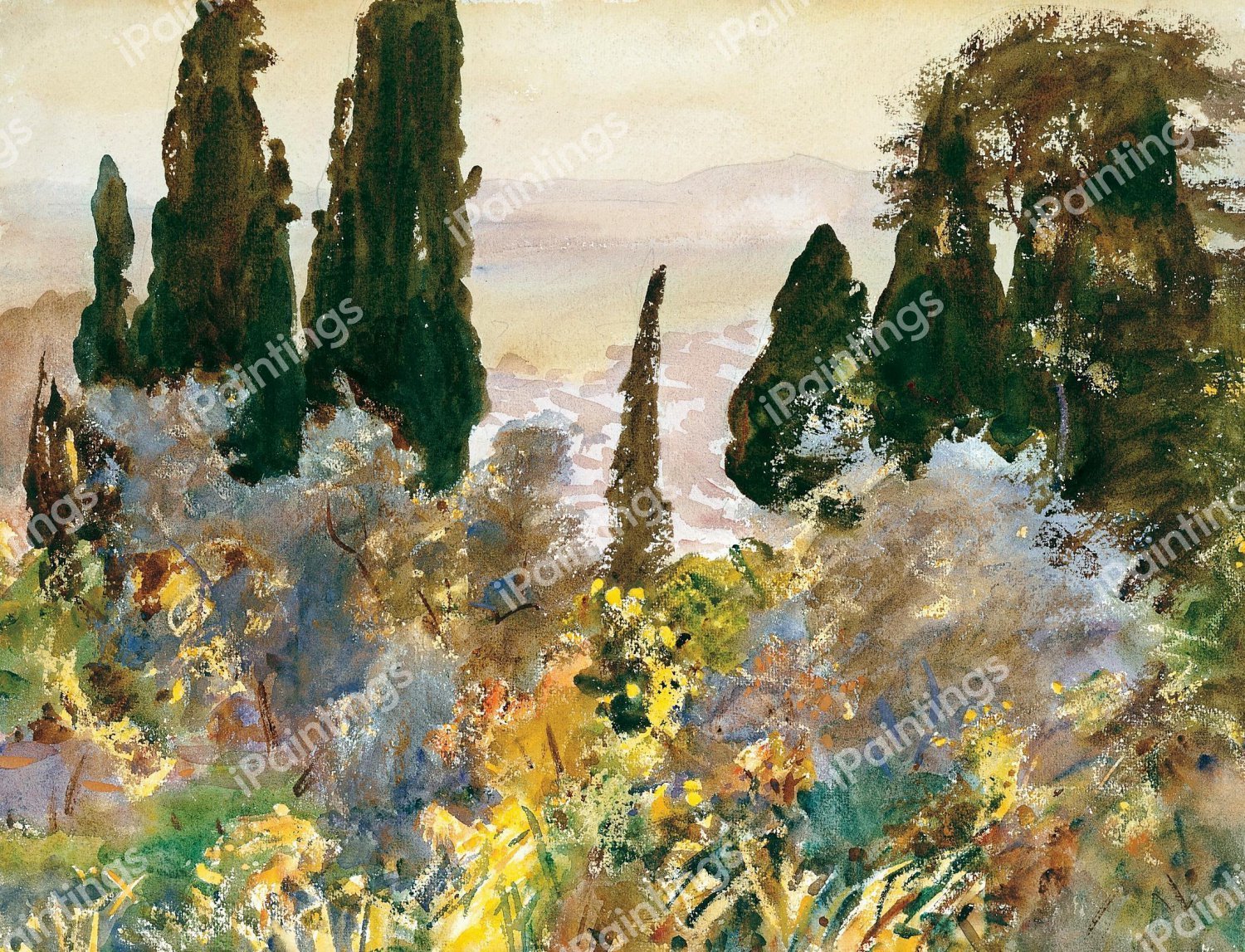 Granada. The painting by John Singer Sargent