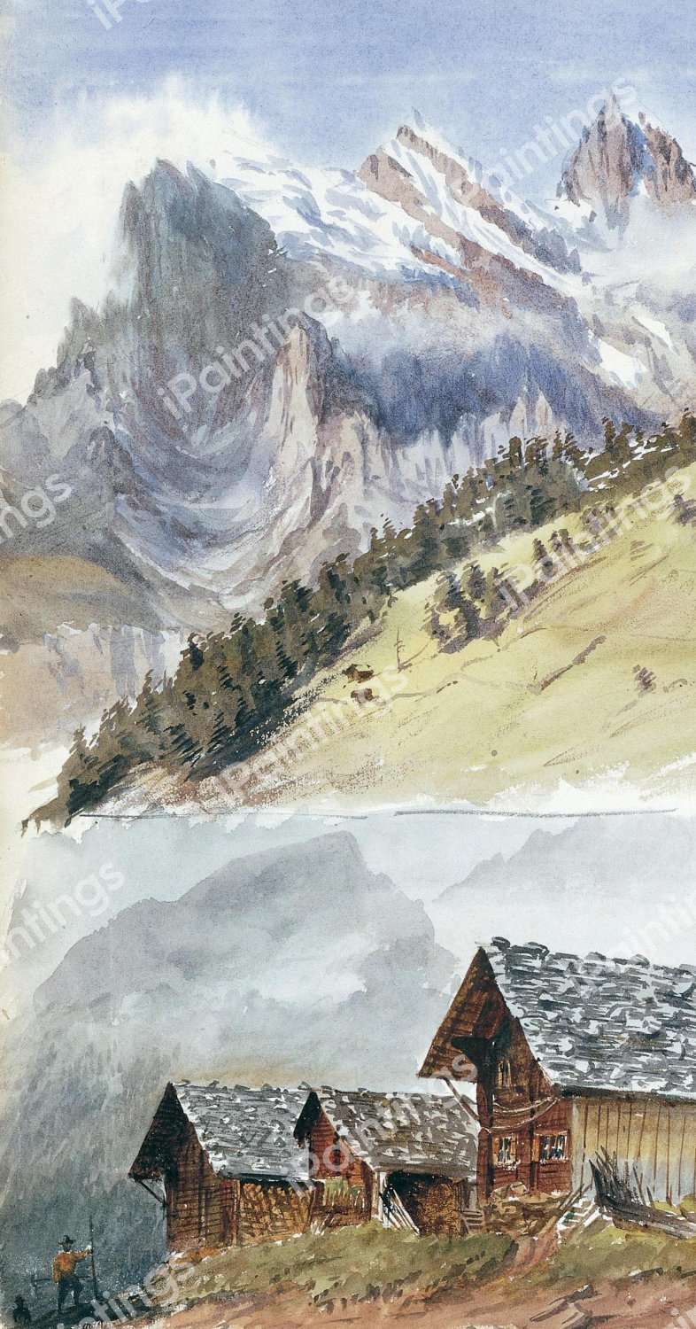 Gspaltenhorn, Murren. The painting by John Singer Sargent