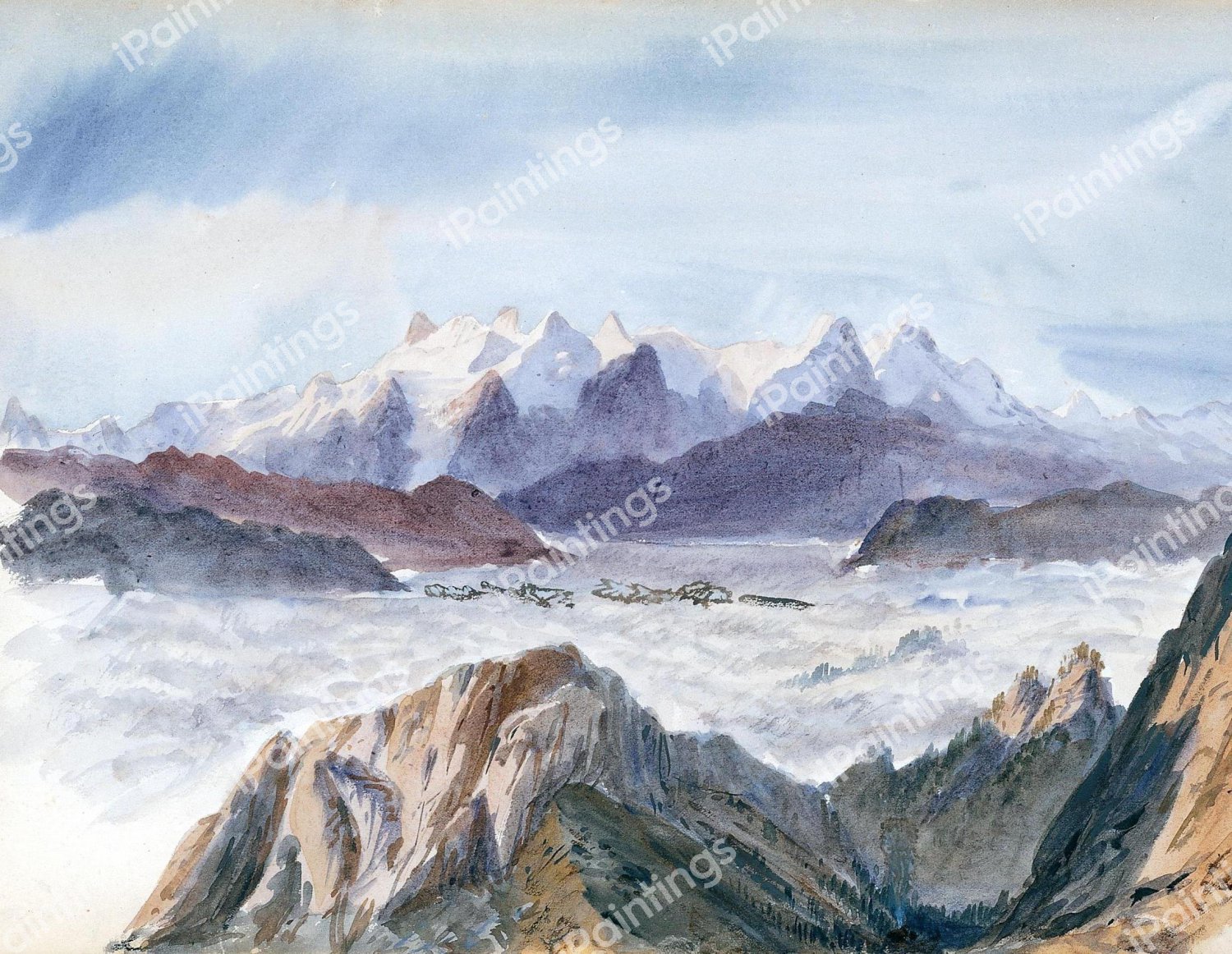 Iselle from Mount Pilatus. The painting by John Singer Sargent