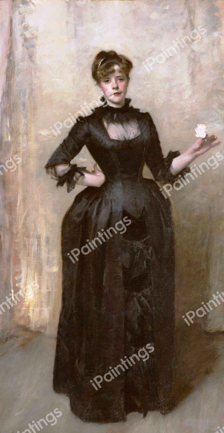 Lady with the Rose (Charlotte Louise Burckhardt). The painting by John Singer Sargent