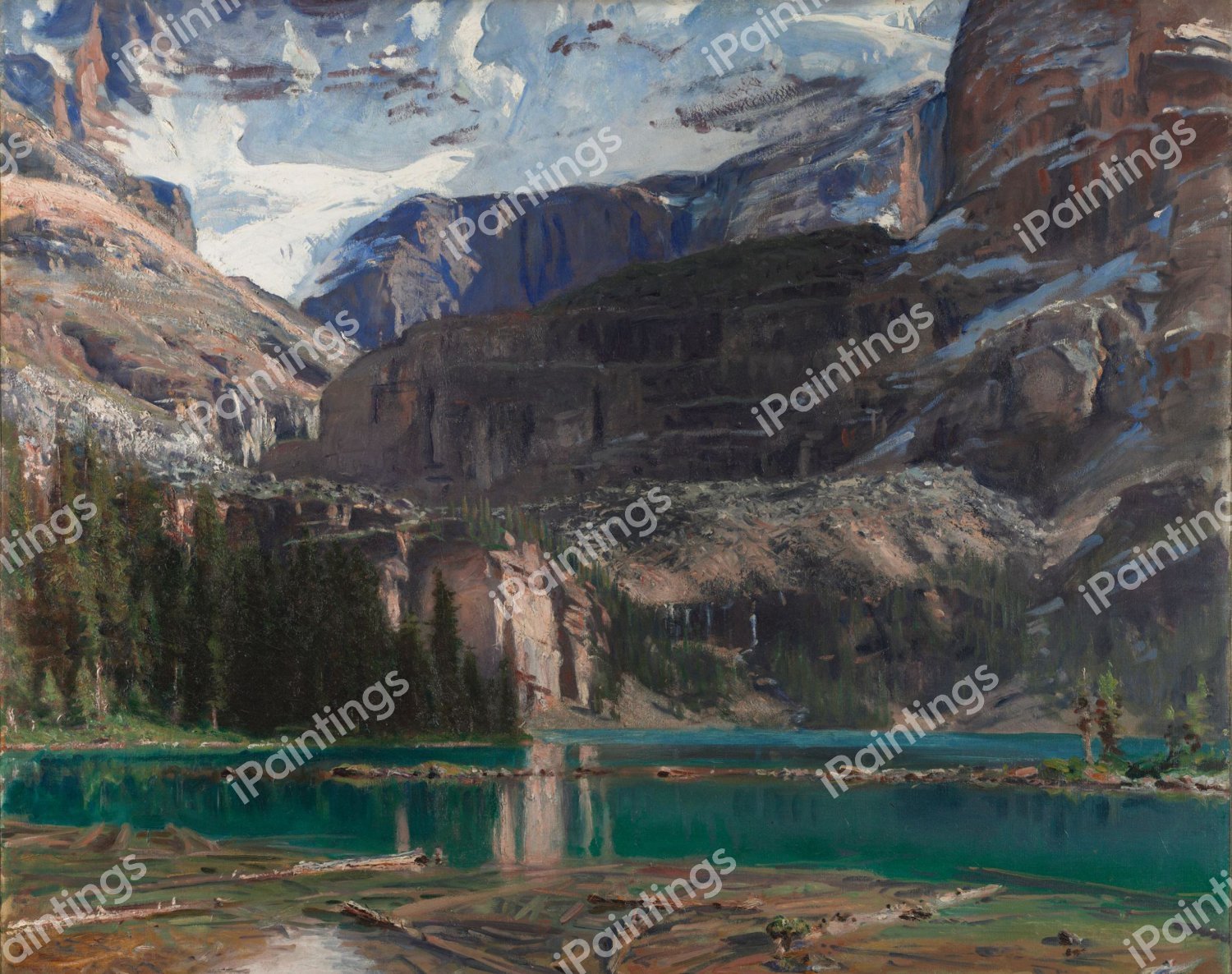 Lake O'Hara. The painting by John Singer Sargent